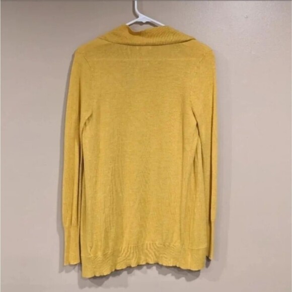 Merona Mustard Yellow Long Ribbed Cardigan, Size XS - Picture 3 of 7
